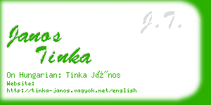 janos tinka business card